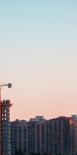 High building construction in the city. High quality photo