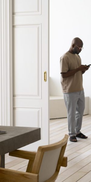 side-view-man-spending-time-home